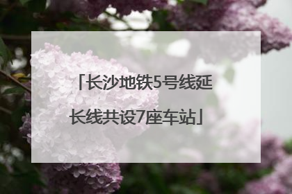 长沙地铁5号线延长线共设7座车站