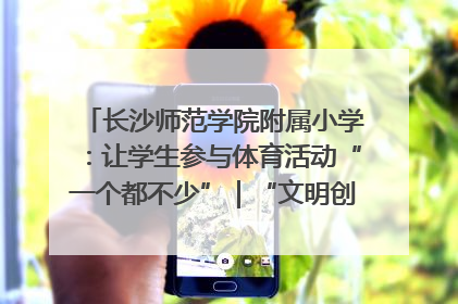 长沙师范学院附属小学：让学生参与体育活动“一个都不少”｜“文明创建耀三湘”专栏