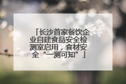 长沙首家餐饮企业自建食品安全检测室启用，食材安全“一测可知”