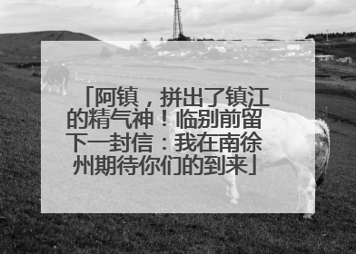 阿镇，拼出了镇江的精气神！临别前留下一封信：我在南徐州期待你们的到来