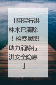 阻碍行洪林木已清除！检察履职助力消除行洪安全隐患