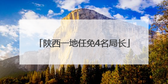 陕西一地任免4名局长