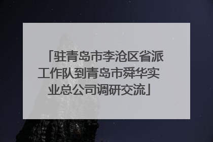 驻青岛市李沧区省派工作队到青岛市舜华实业总公司调研交流
