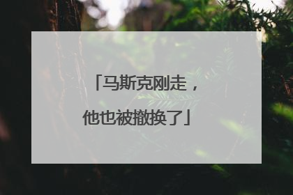 马斯克刚走，他也被撤换了