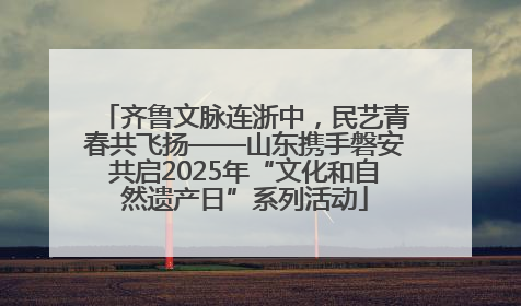 齐鲁文脉连浙中，民艺青春共飞扬——山东携手磐安共启2025年“文化和自然遗产日”系列活动