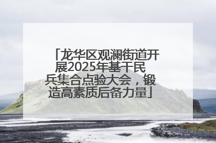 龙华区观澜街道开展2025年基干民兵集合点验大会，锻造高素质后备力量