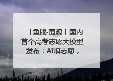 鱼眼·围观丨国内首个高考志愿大模型发布：AI填志愿，靠不靠谱？