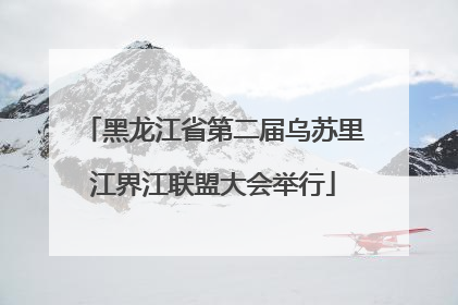 黑龙江省第二届乌苏里江界江联盟大会举行