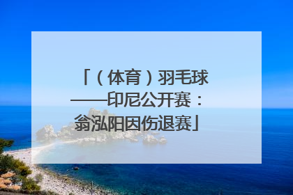 （体育）羽毛球——印尼公开赛：翁泓阳因伤退赛