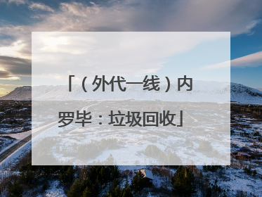 （外代一线）内罗毕：垃圾回收