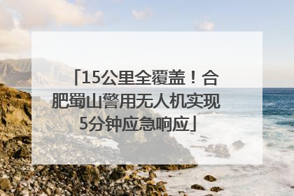 15公里全覆盖！合肥蜀山警用无人机实现5分钟应急响应