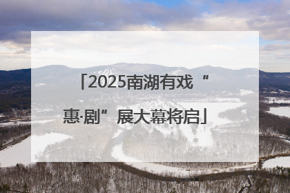 2025南湖有戏“惠·剧”展大幕将启