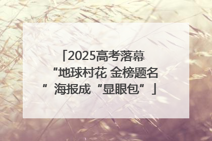 2025高考落幕 “地球村花 金榜题名”海报成“显眼包”