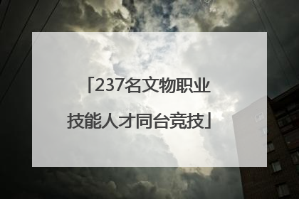 237名文物职业技能人才同台竞技