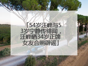 54岁汪峰与53岁宁静传绯闻，汪峰晒34岁正牌女友合照辟谣
