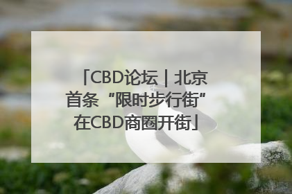 CBD论坛｜北京首条“限时步行街”在CBD商圈开街