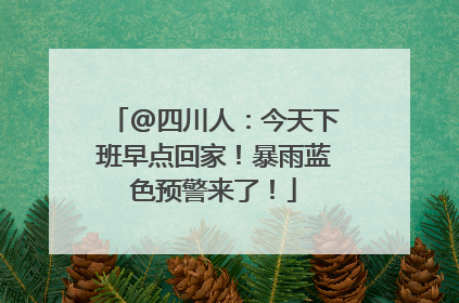 @四川人：今天下班早点回家！暴雨蓝色预警来了！