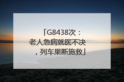 G8438次：老人急病就医不决，列车果断施救